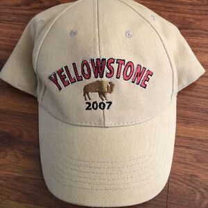 Yellowstone 2007 Embroidered baseball cap beige tan